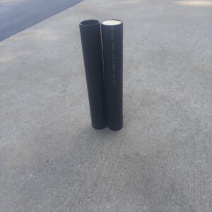 2" tube 15" long <br>1 1/2" plug