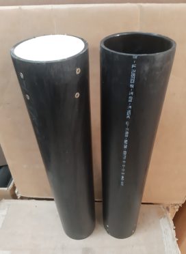 4″ SDR21 tube 24″ long 3″ plug